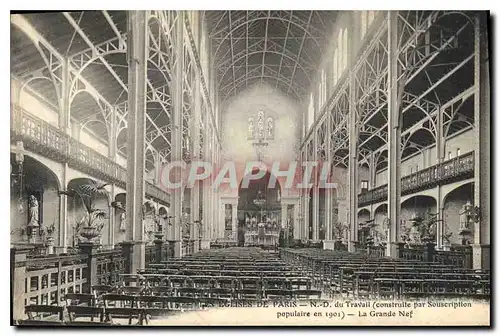 Cartes postales Eglises de Paris ND du Travail La Grande Nef