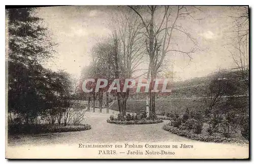 Cartes postales Paris Jardin Notre Dame