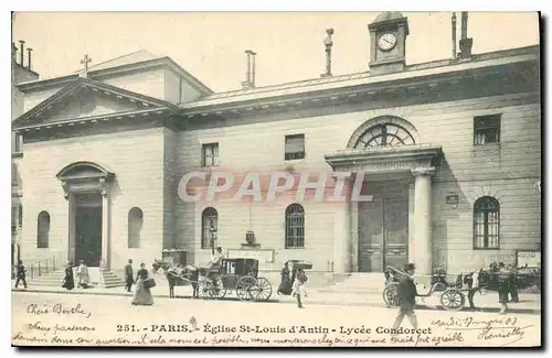 Cartes postales Paris Eglise St Louis d'Antin Lycee Condorcet