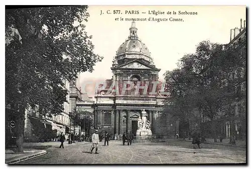 Ansichtskarte AK Paris L'Eglise de la Sorbonne et le monument d'Auguste Comte