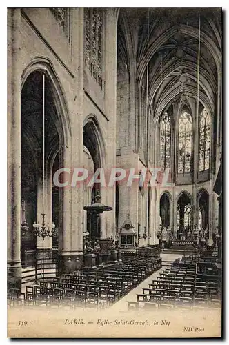 Cartes postales Paris Eglise Saint Gervais la Nef