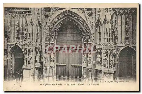 Cartes postales Les Eglise de Paris Saint Merri Le Portail