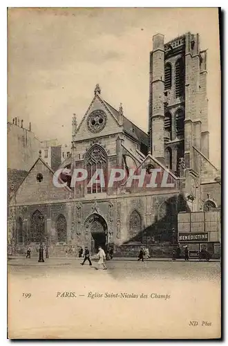 Cartes postales Paris Eglise Saint Nicolas des Champs