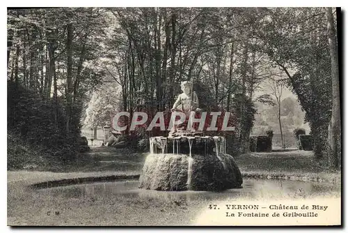 Cartes postales Vernon Chateau de Bizy La Fontaine de Gribouille