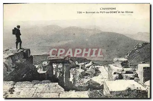 Ansichtskarte AK L'Auvergne Sommet du Puy de Dome et les Domes