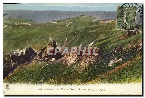 Cartes postales Sommet du Puy de Saucy Rochers des Trois Diables