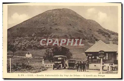 Cartes postales Route Automobile du Puy de Dome L'Arret au Peage