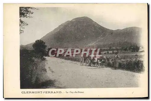 Cartes postales Clermont Ferrand Le Puy de Dome Attelage Vaches B�ufs