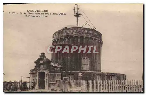 Cartes postales L'Auvergne Sommet du Puy de Dome L'Observatoire