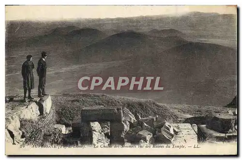 Ansichtskarte AK Auvergne Puy de Dome La Chaine des Sommets vue des Ruines du Temple