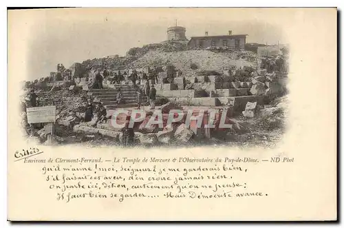 Ansichtskarte AK Environs de Clermont Ferrand Le Temple de Mercure & l'Observatoire du Puy de Dome