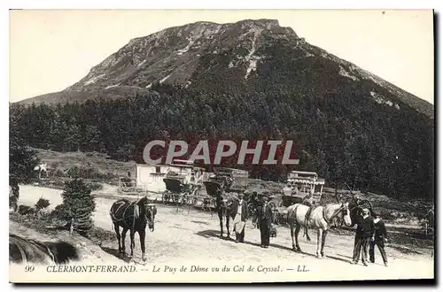 Cartes postales Clermont Ferrand Le Puy de Dome vu du Col de Ceyssat Cheval