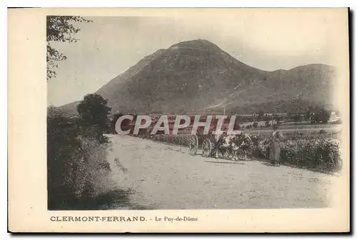 Cartes postales Clermont Ferrand Le Puy de Dome Attelage B�ufs Vaches