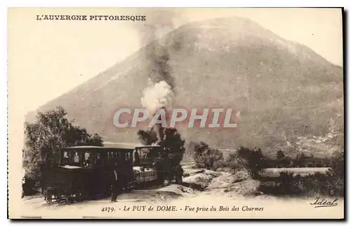 Cartes postales Le Puy de Dome Vue prise du Bois des Charmes Train