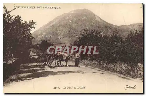 Ansichtskarte AK Le Puy de Dome Attelage B�ufs