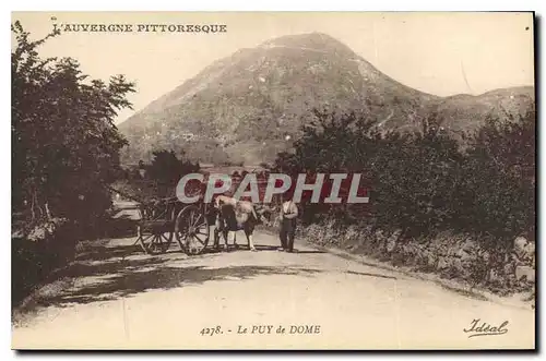 Cartes postales Le Puy de Dome Attelage B�ufs