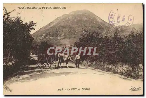 Ansichtskarte AK Le Puy de Dome B�ufs Attelage