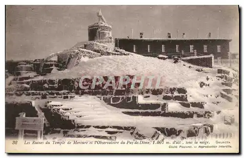 Ansichtskarte AK Les Ruines du Temple de Mercure et l'Observatoire du Puy de Dome