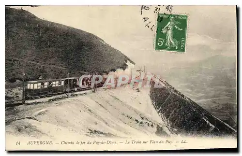 Ansichtskarte AK Auvergne Chemin de fer du Puy de Dome Le Train sur Flan du Puy