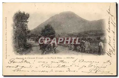 Cartes postales Environs de Clermont Ferrand Le Puy de Dome Attelage B�ufs