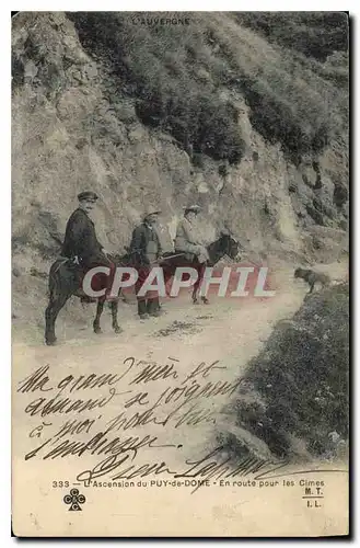 Ansichtskarte AK L'Ascension du Puy de Dome En route pour les Cimes Ane Mule