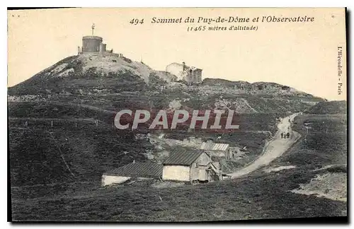 Cartes postales Sommet du Puy de Dome et l'Observatoire