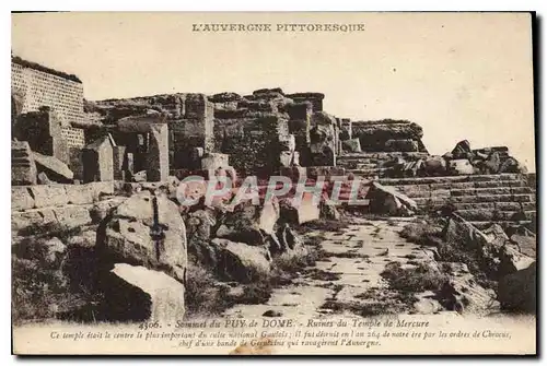 Cartes postales Sommet du Puy de Dome Ruines du Temple de Mercure