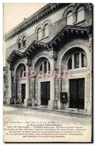 Cartes postales Puy de Dome Chatel Guyon Entree du grand therme