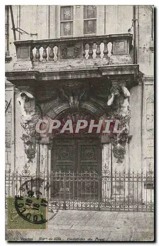 Cartes postales Toulon Hotel de Ville Cariatides du Puget