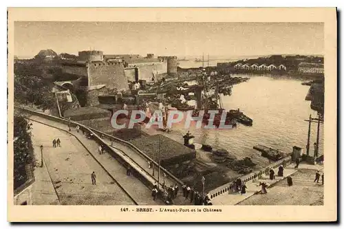 Ansichtskarte AK Brest L'Avant Port et le Chateau