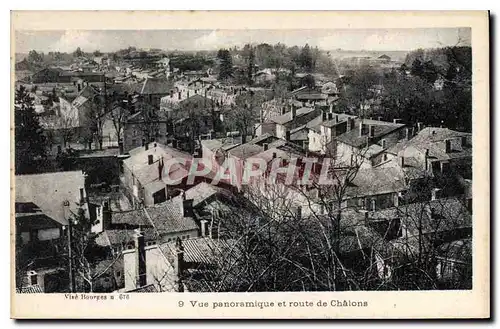 Cartes postales Vue panoramique et route de Chalons