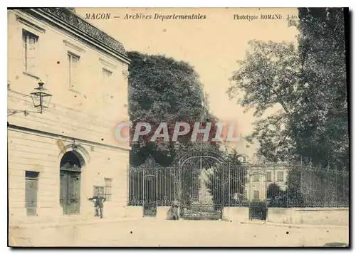 Cartes postales Macon Archives Departementales