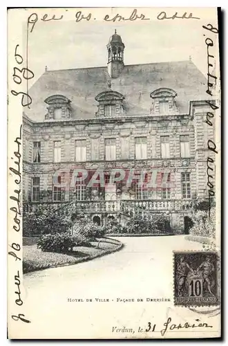 Cartes postales Hotel de Ville Facade de Derrier Verdun