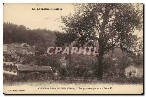 Cartes postales Clermont en Argonne Meuse Vue panoramique Partie Est