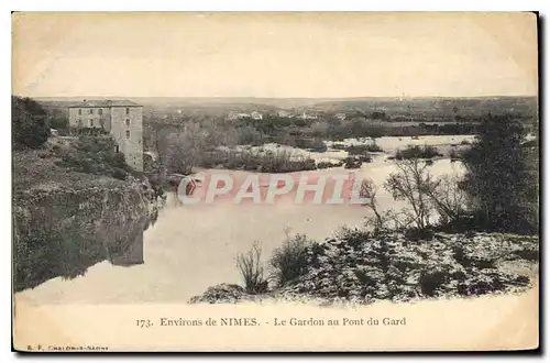 Cartes postales Environs de Nimes Le Gardon au Pont du Gard