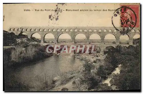 Ansichtskarte AK Uzes Vue du Pont du Gard Monument ancien au temps des Romains