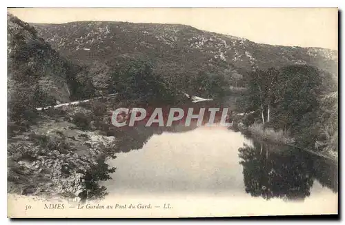 Ansichtskarte AK Nimes Le Gardon au Pont du Gard