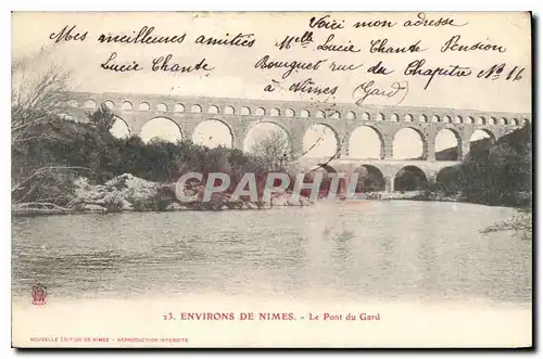 Ansichtskarte AK Environs de Nimes Le Pont du Gard