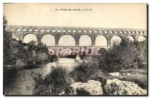 Ansichtskarte AK Le Pont du Gard vu de face