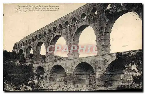 Ansichtskarte AK Vue orientale du Pont du Gard