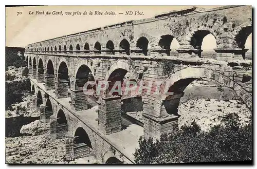 Ansichtskarte AK Le Pont du Gard vue prise de la Rive droite