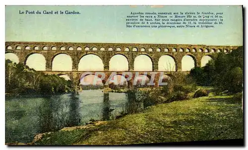 Cartes postales Le Pont du Gard et le Gardon