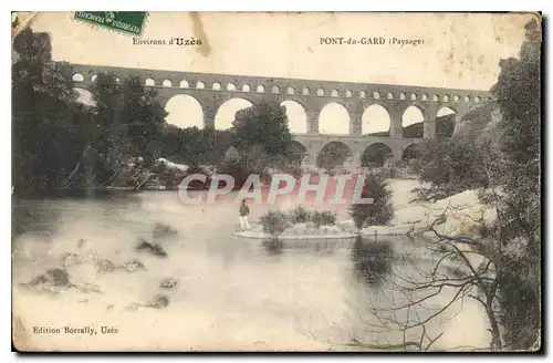 Ansichtskarte AK Environs d'Uzes Pont du Gard Paysage
