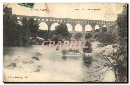 Cartes postales Environs d'Uzes Pont du Gard Paysage