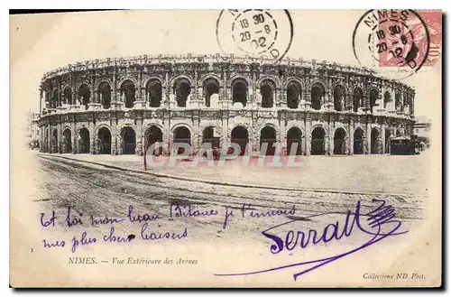 Ansichtskarte AK Nimes Vue Exterieure des Arenes