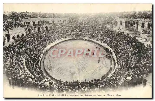 Ansichtskarte AK Nimes Interieur des Arenes un Jour de Muse a Mort