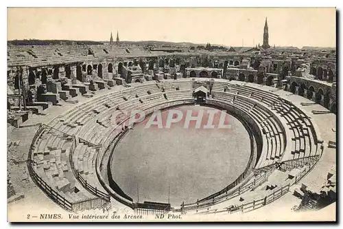 Cartes postales Nimes Vue interieure des Arenes