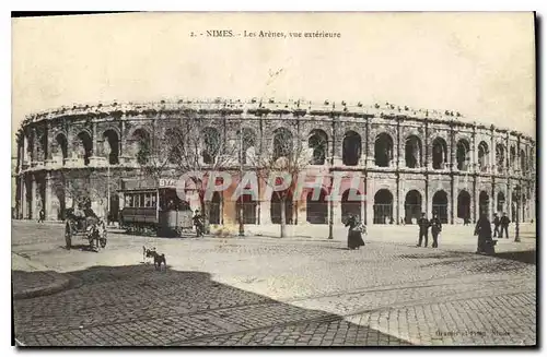 Ansichtskarte AK Nimes Les Arenes vue exterieure