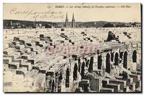 Ansichtskarte AK Nimes Les Arenes detail les Gradins superieurs