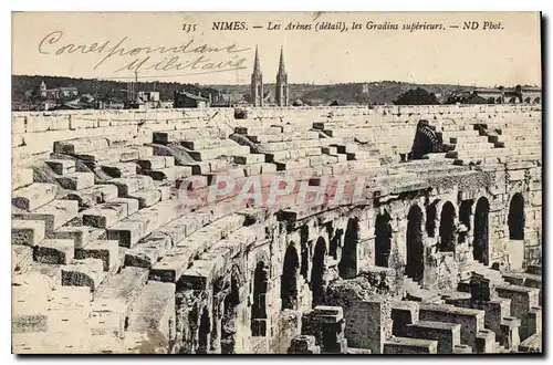 Cartes postales Nimes Les Arenes detail les Gradins superieurs